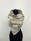 Valentina | Chunky Reversible Hooded Scarf | Ivory Taupe
