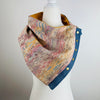 Carrie | 5 Snap Scarf | Yellow Abstract Denim