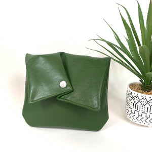 Green Vegan Cactus Leather Clutch Bag | KOZYSAILA