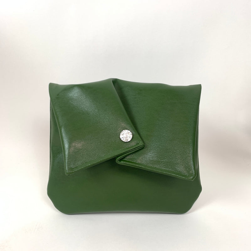 Green Vegan Cactus Leather Clutch Bag | KOZYSAILA