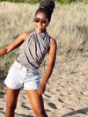 Camila | Heather Gray Sun Wrap Scarf| 10+ Ways to Wear