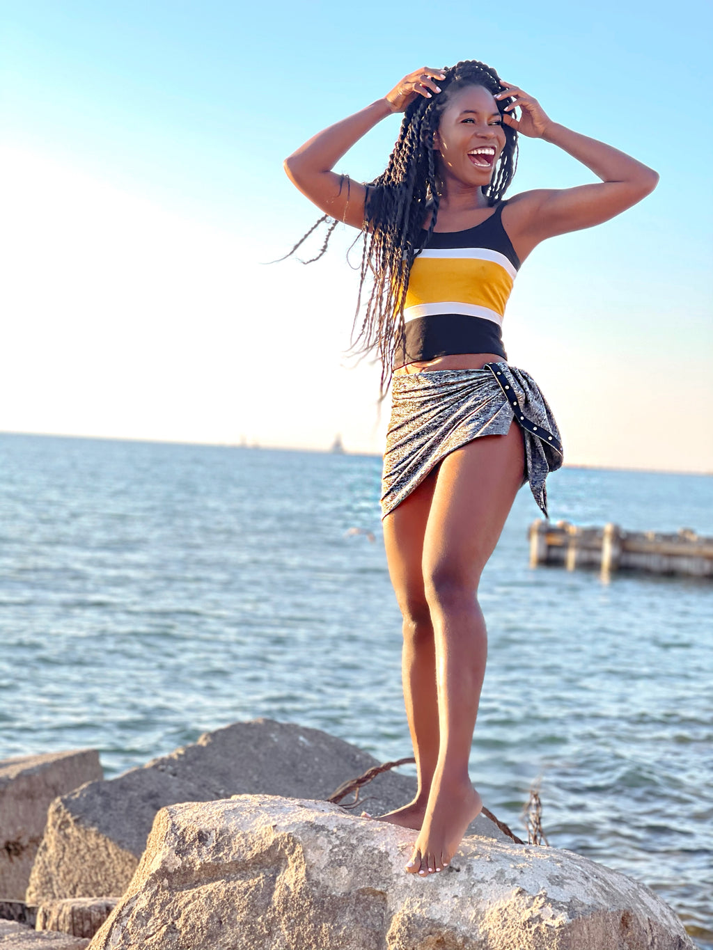 Camila | Heather Gray Sun Wrap Scarf| 10+ Ways to Wear