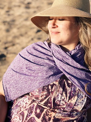 Camila | Heather Purple Sun Wrap Scarf | 10+ Ways to Wear